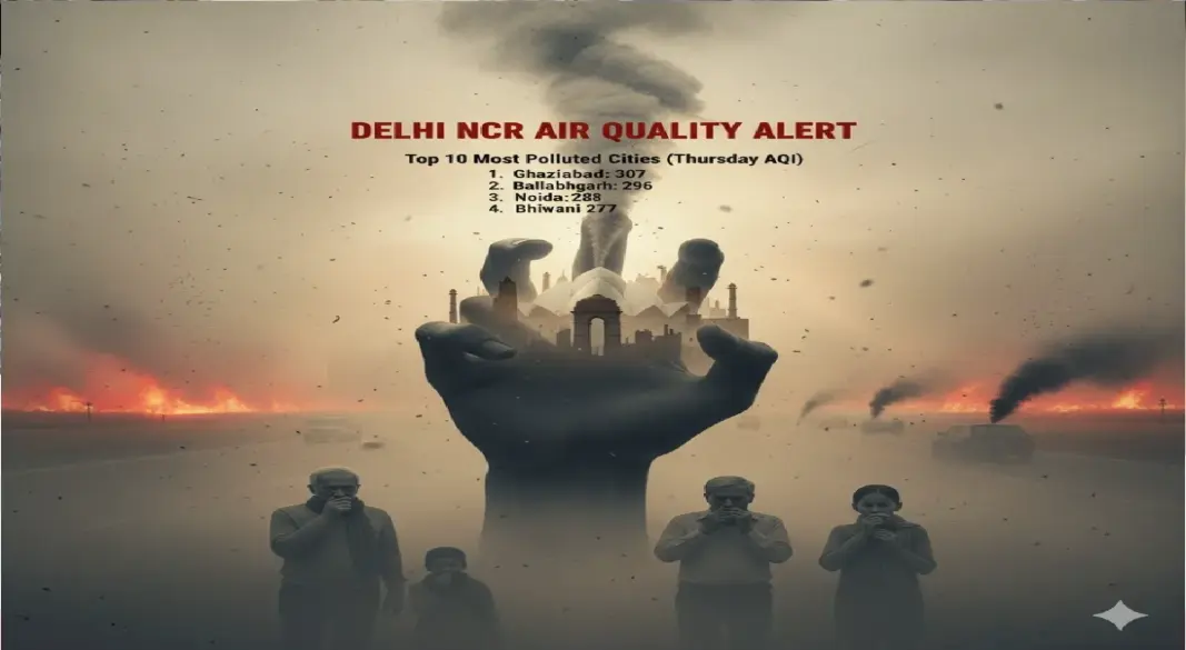 delhi ncr pollution ghaziabad most polluted city