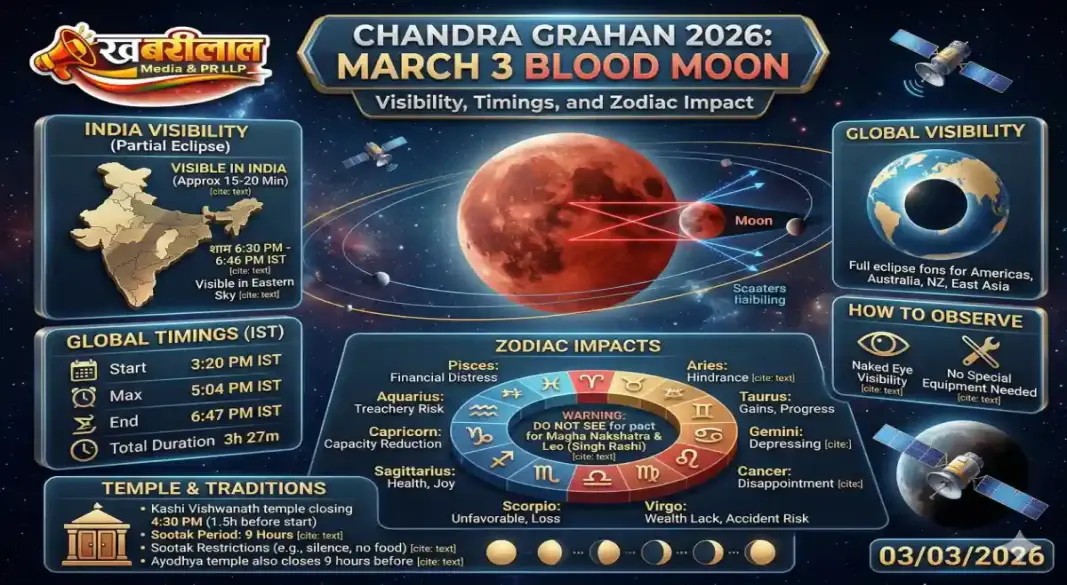March 3  2026 Lunar Eclipse Blood Moon and Effects on Zodiac Signs