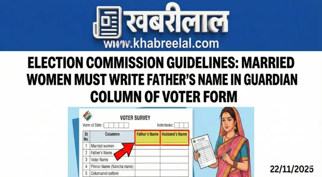 election commission sir survey guidelines-married women father vs husband name voter list