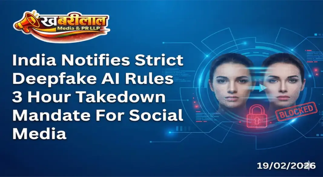 Government action on deepfake Video will be removed in 3 hours
