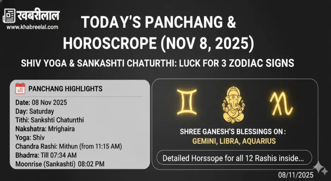 08 november 2025 panchang rashifal ganadhipa chaturthi