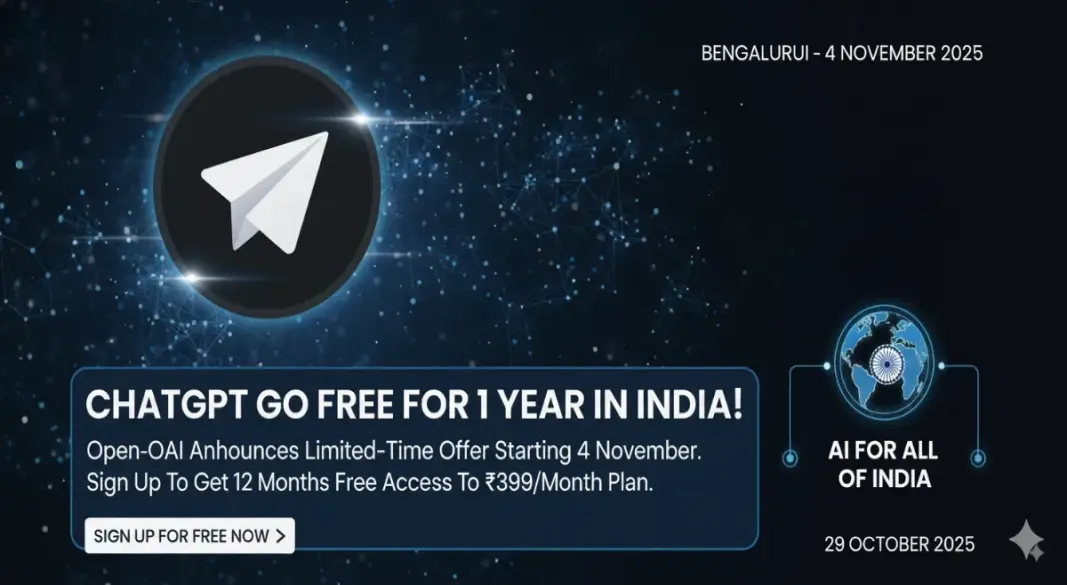 chatgpt go free for one year in india openai offer