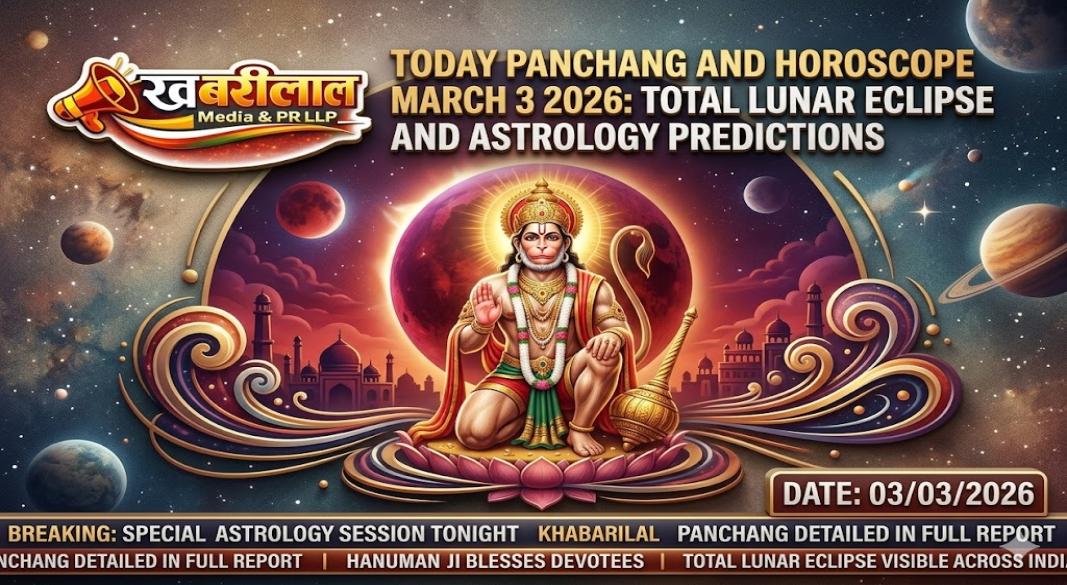 Today Panchang and Horoscope March 3 2026 Lunar Eclipse and Predictions